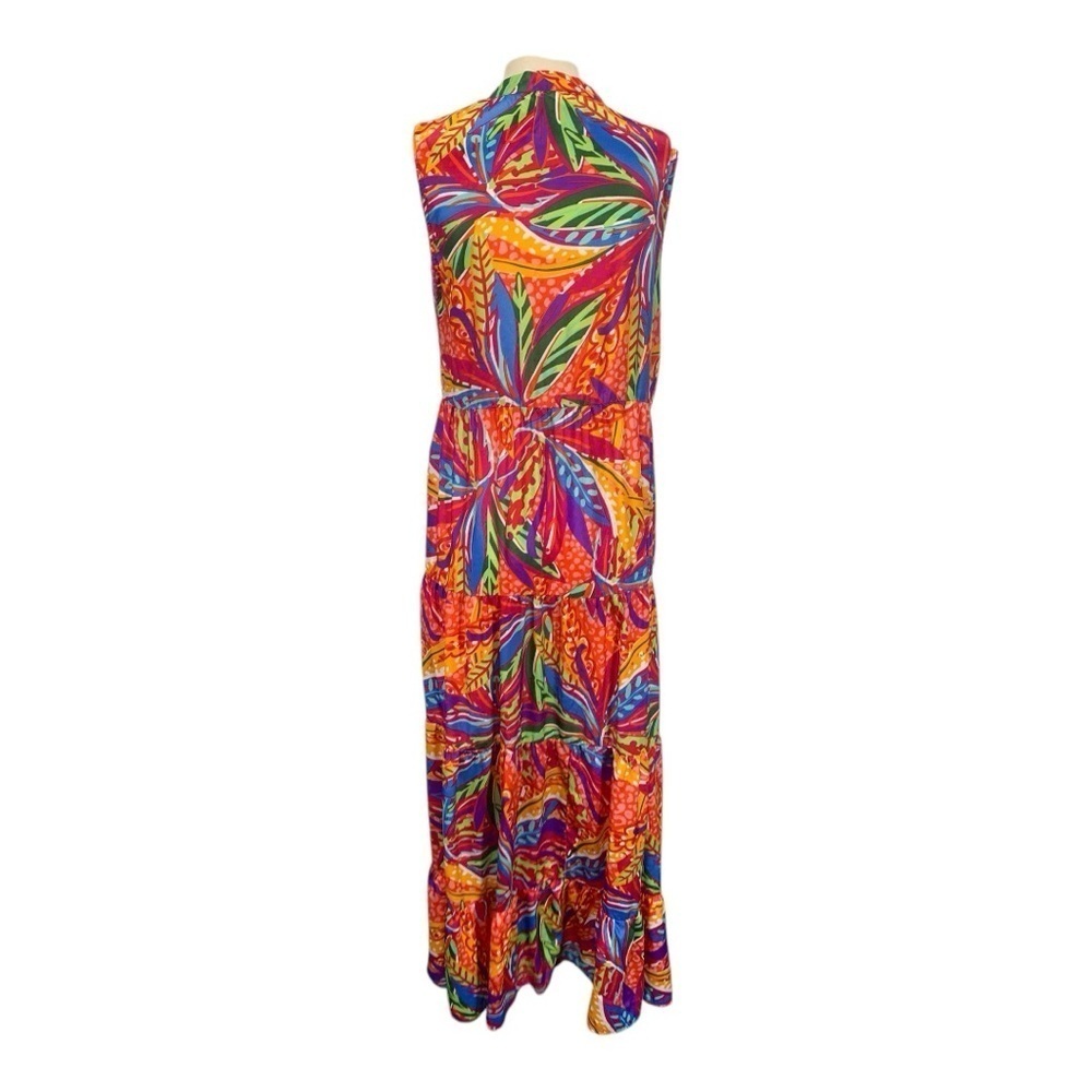 True Destinations Tropical Floral Print Maxi Dress Size Large - Picture 5 of 10